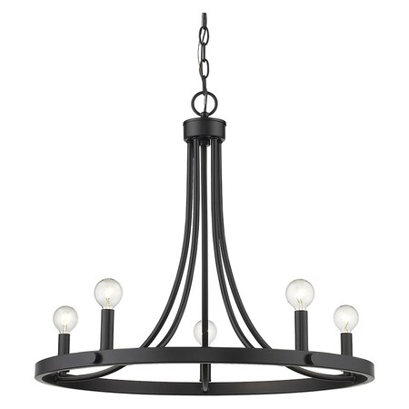 Acclaim Lighting Sawyer 5-Light Matte Black Chandelier IN11150BK